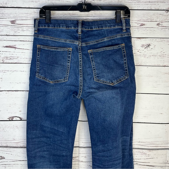 GAP Stretch Straight Distressed Denim Blue Jeans Size 16 Husky Boys EUC - Picture 6 of 15